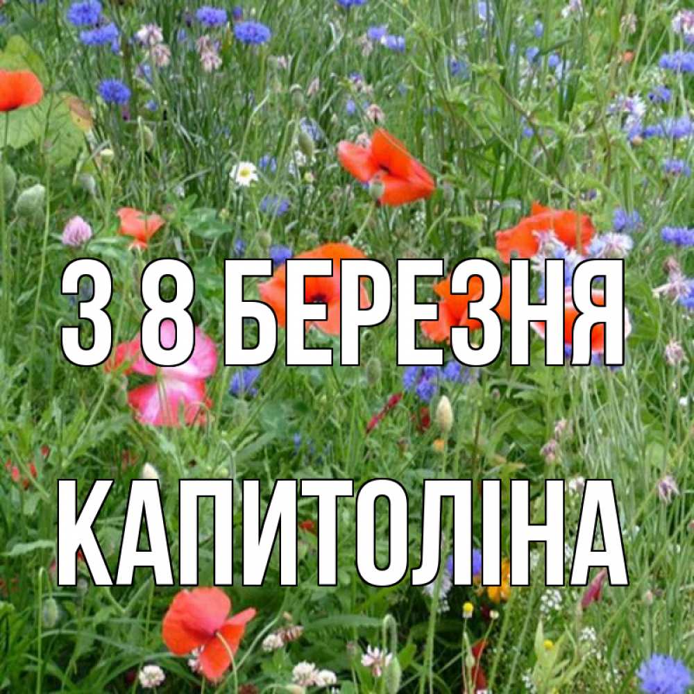 Открытка на каждый день з підписом, Капитоліна З 8 БЕРЕЗНЯ международный женский день 4 Прикольна листівка з побажанням онлайн скачати безкоштовно 