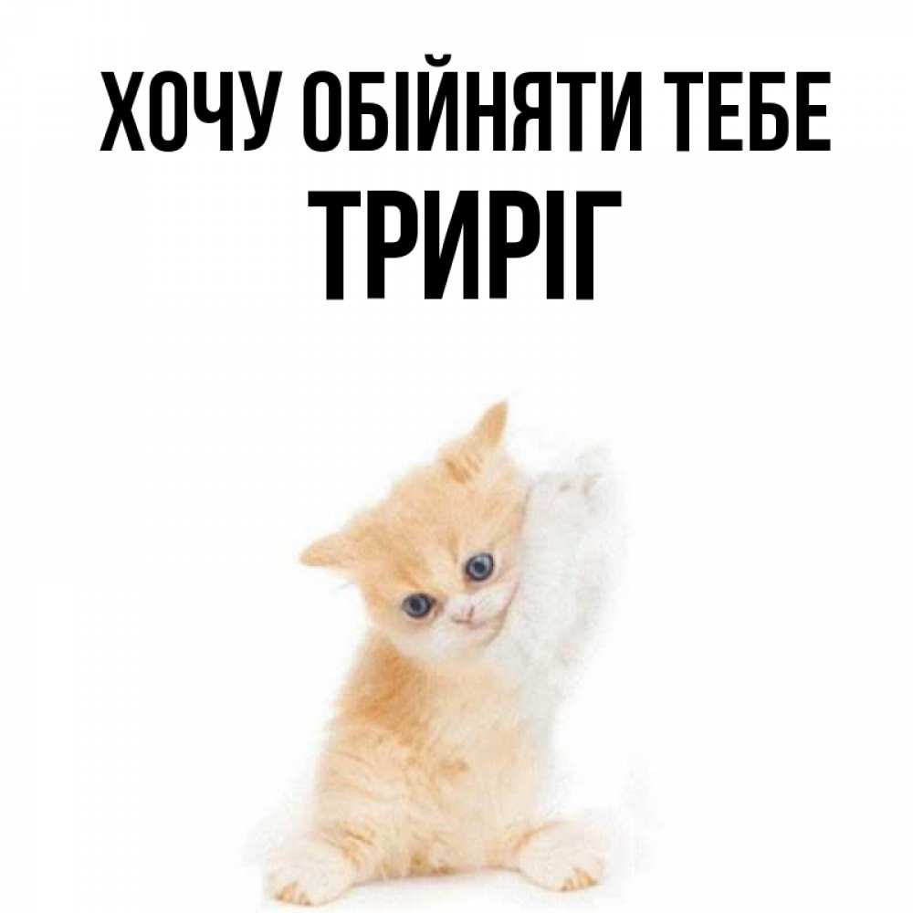 Открытка на каждый день з підписом, Триріг Хочу обійняти тебе я хочу очень скорее обнимаешек Прикольна листівка з побажанням онлайн скачати безкоштовно 