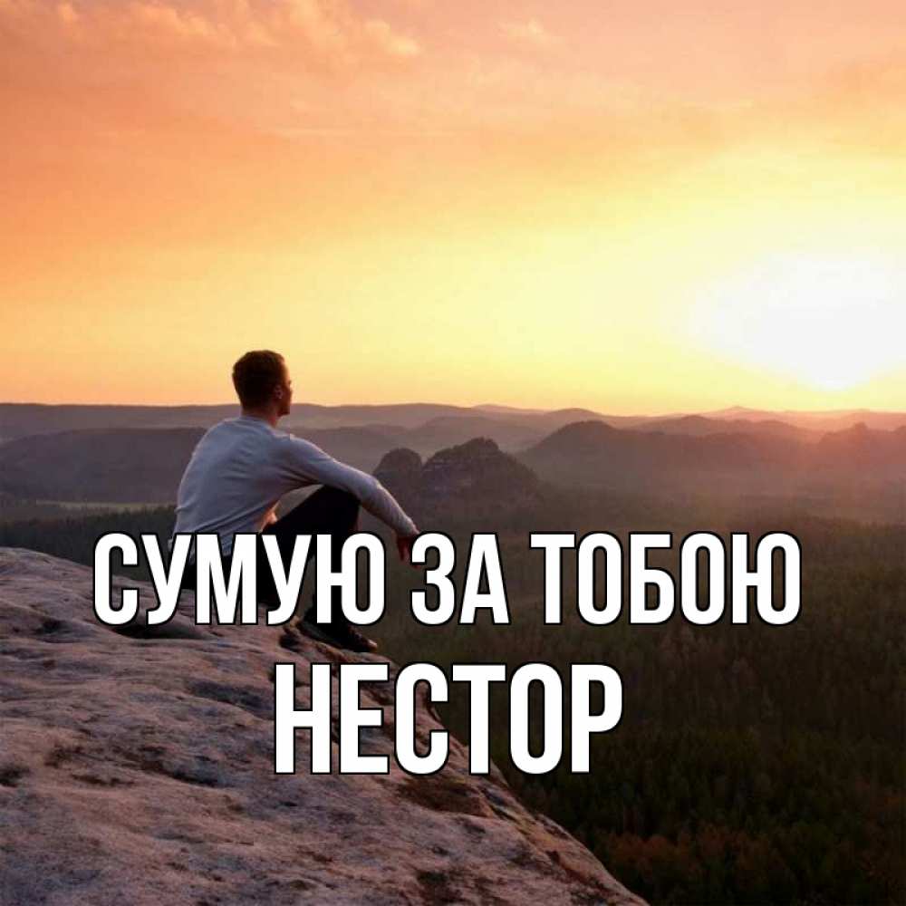 Открытка на каждый день з підписом, Нестор Сумую за тобою открытка про скучашки 1 Прикольна листівка з побажанням онлайн скачати безкоштовно 