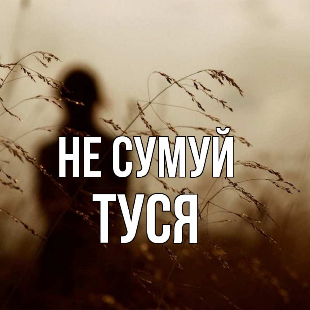 Открытка на каждый день з підписом, Туся Не сумуй грусть Прикольна листівка з побажанням онлайн скачати безкоштовно 