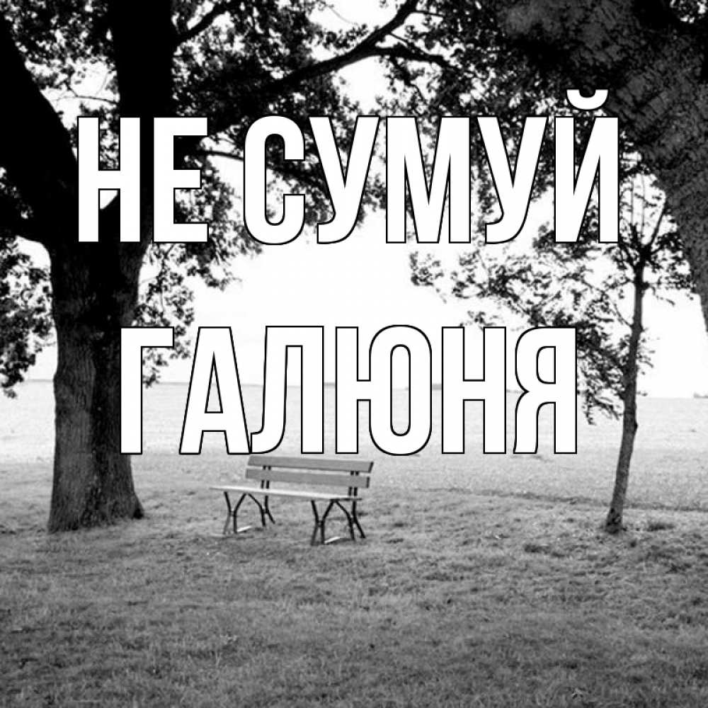 Открытка на каждый день з підписом, Галюня Не сумуй мощное дерево Прикольна листівка з побажанням онлайн скачати безкоштовно 