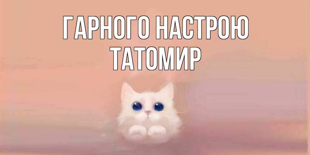 Открытка на каждый день з підписом, Татомир Гарного настрою кошка Прикольна листівка з побажанням онлайн скачати безкоштовно 