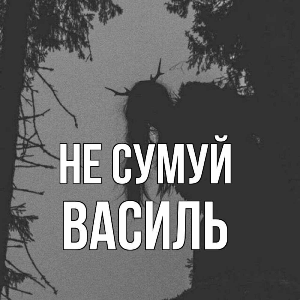 Открытка на каждый день з підписом, Василь Не сумуй чудище лесное Прикольна листівка з побажанням онлайн скачати безкоштовно 