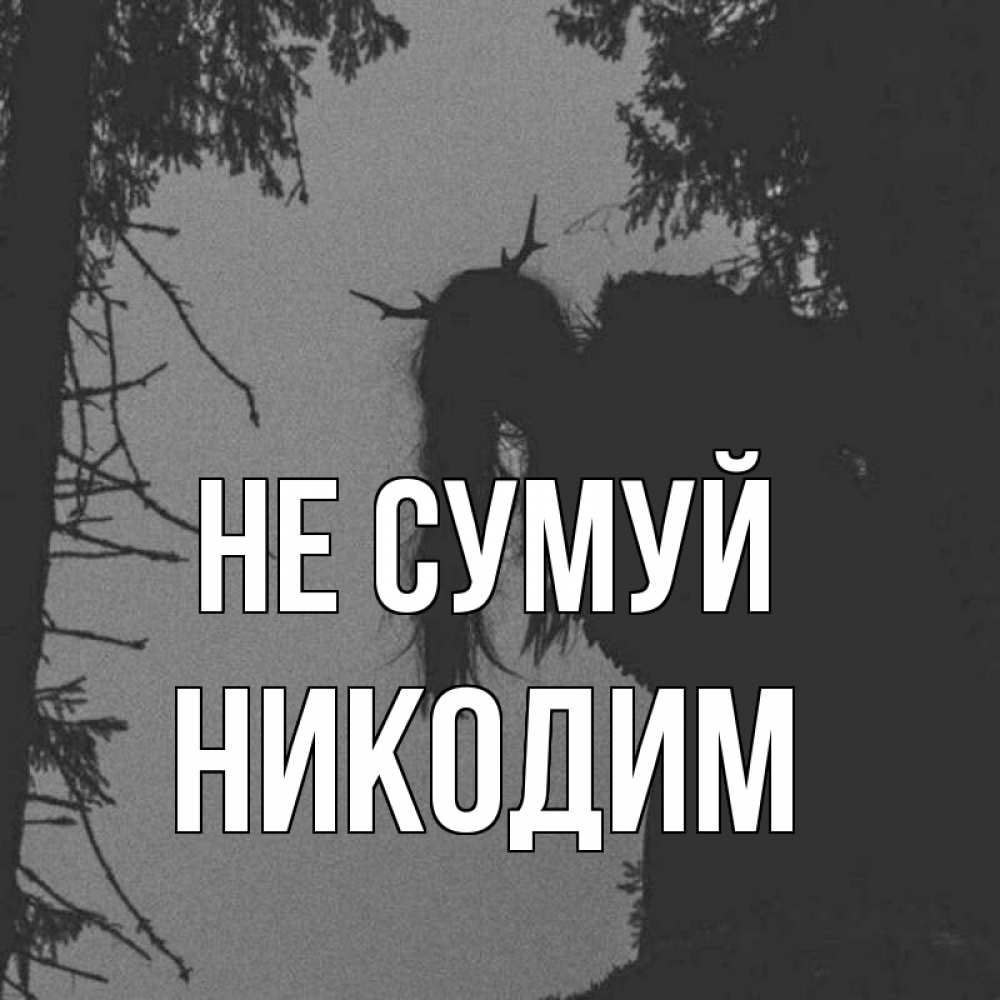 Открытка на каждый день з підписом, Никодим Не сумуй чудище лесное Прикольна листівка з побажанням онлайн скачати безкоштовно 