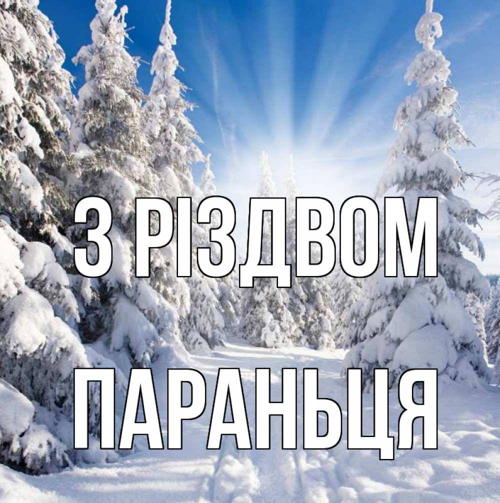 Открытка на каждый день з підписом, Параньця З Різдвом зима, лес Прикольна листівка з побажанням онлайн скачати безкоштовно 