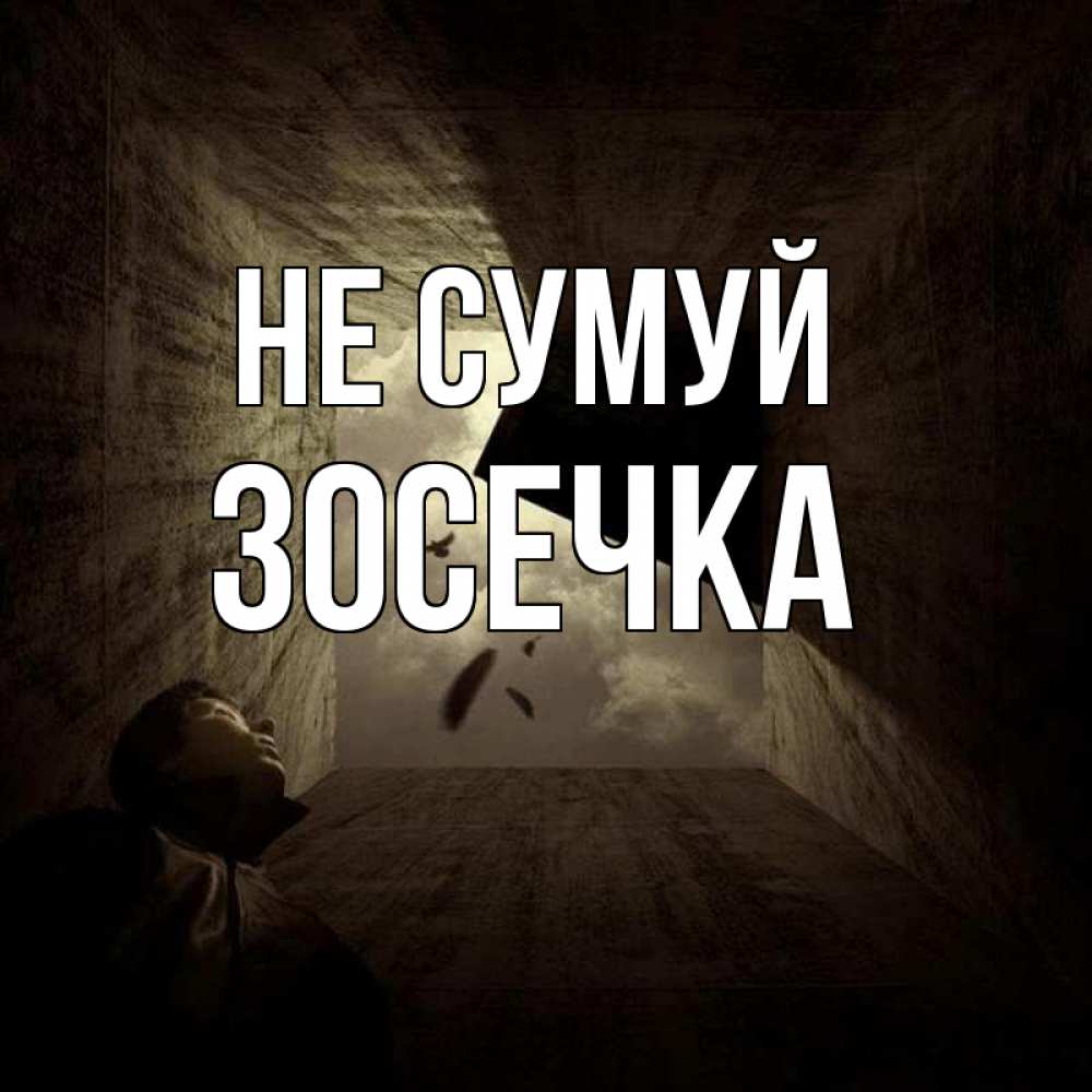 Открытка на каждый день з підписом, Зосечка Не сумуй жуть Прикольна листівка з побажанням онлайн скачати безкоштовно 