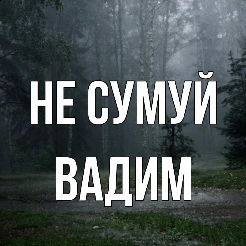 Открытка на каждый день з підписом, Вадим Не сумуй осень Прикольна листівка з побажанням онлайн скачати безкоштовно 