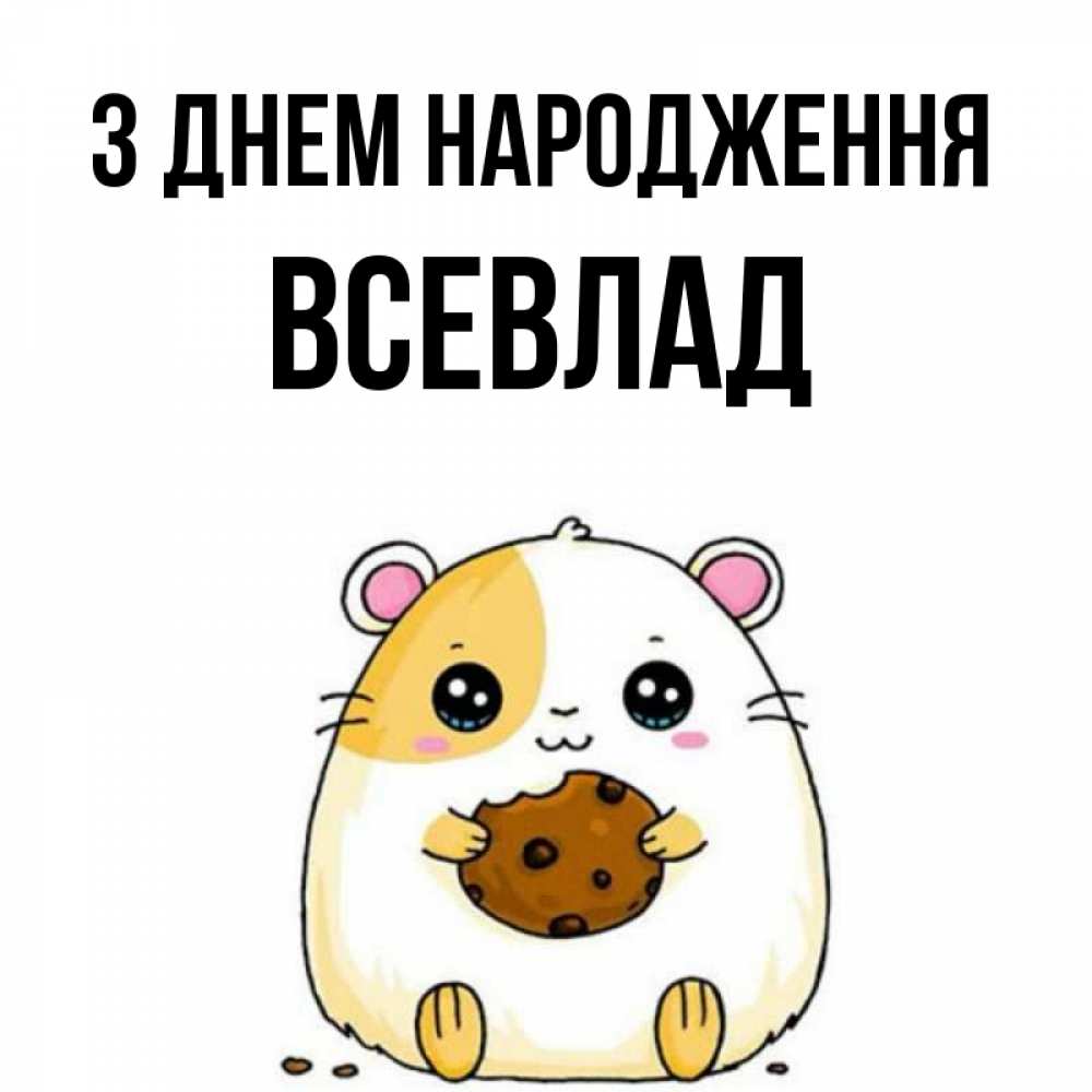 Открытка на каждый день з підписом, Всевлад З Днем народження с днюхой Прикольна листівка з побажанням онлайн скачати безкоштовно 