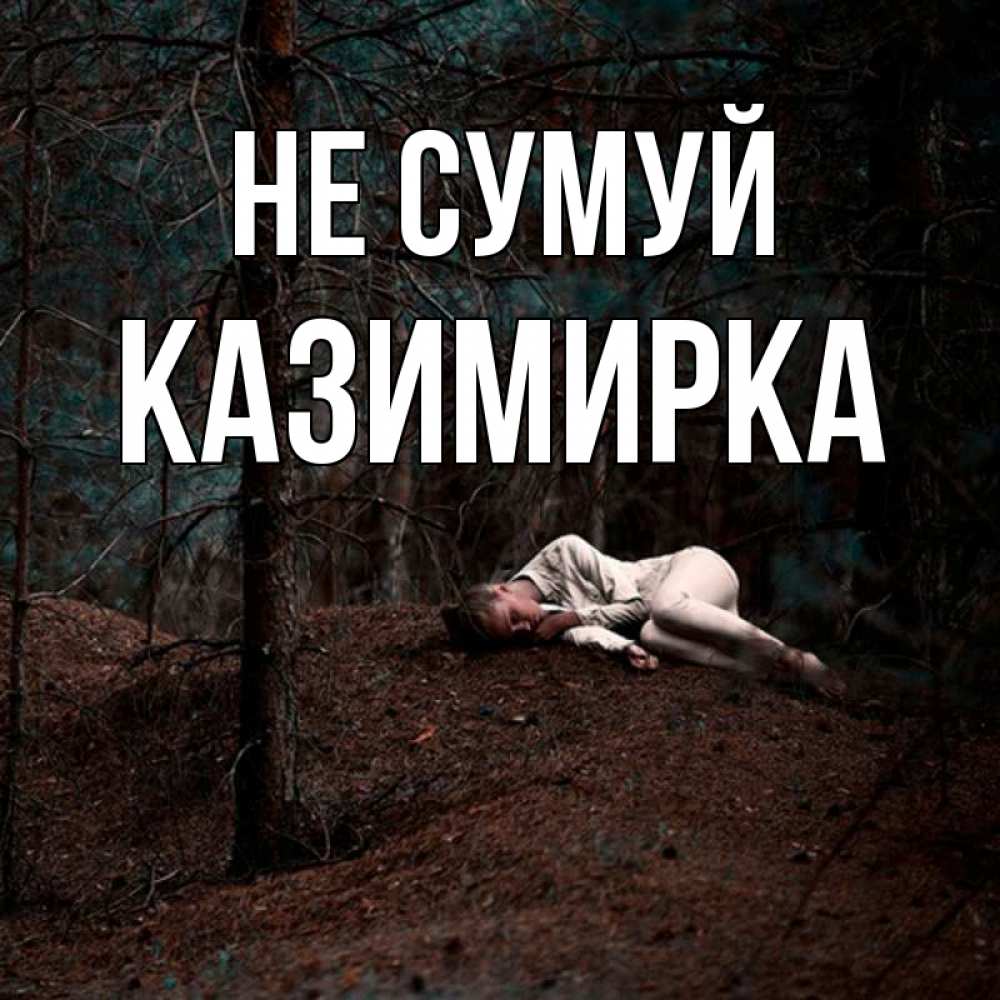 Открытка на каждый день з підписом, Казимирка Не сумуй лес Прикольна листівка з побажанням онлайн скачати безкоштовно 