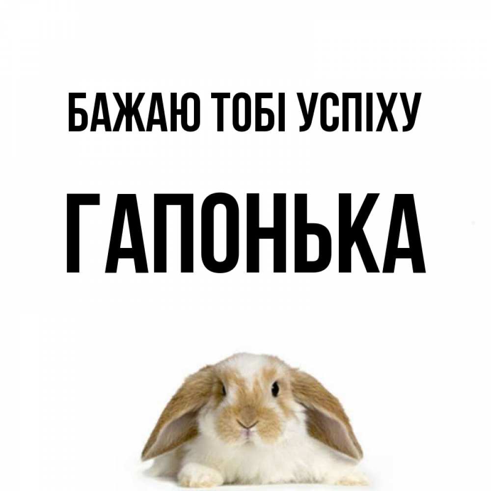 Открытка на каждый день з підписом, Гапонька Бажаю тобі успіху открытки с произвольным текстом который можно вставить в открытку и создать ее самостоятельно бесплатно онлайн Прикольна листівка з побажанням онлайн скачати безкоштовно 