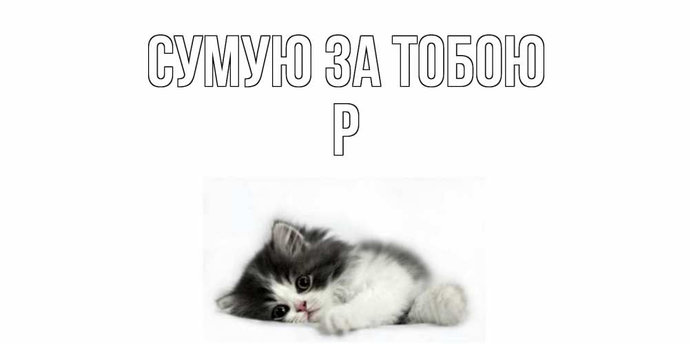 Открытка на каждый день з підписом, Р Сумую за тобою кот, скука Прикольна листівка з побажанням онлайн скачати безкоштовно 