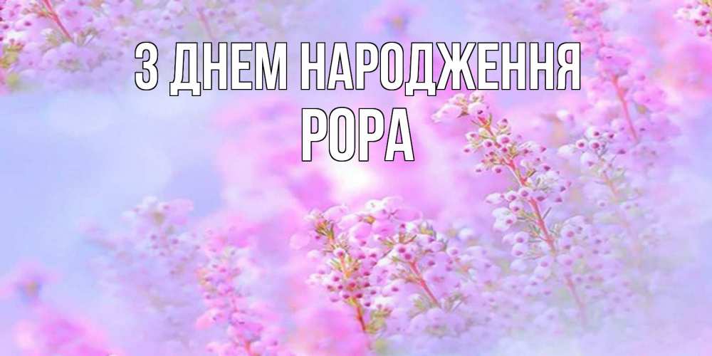 Открытка на каждый день з підписом, Рора З Днем народження красивая открытка с мелкими цветами Прикольна листівка з побажанням онлайн скачати безкоштовно 