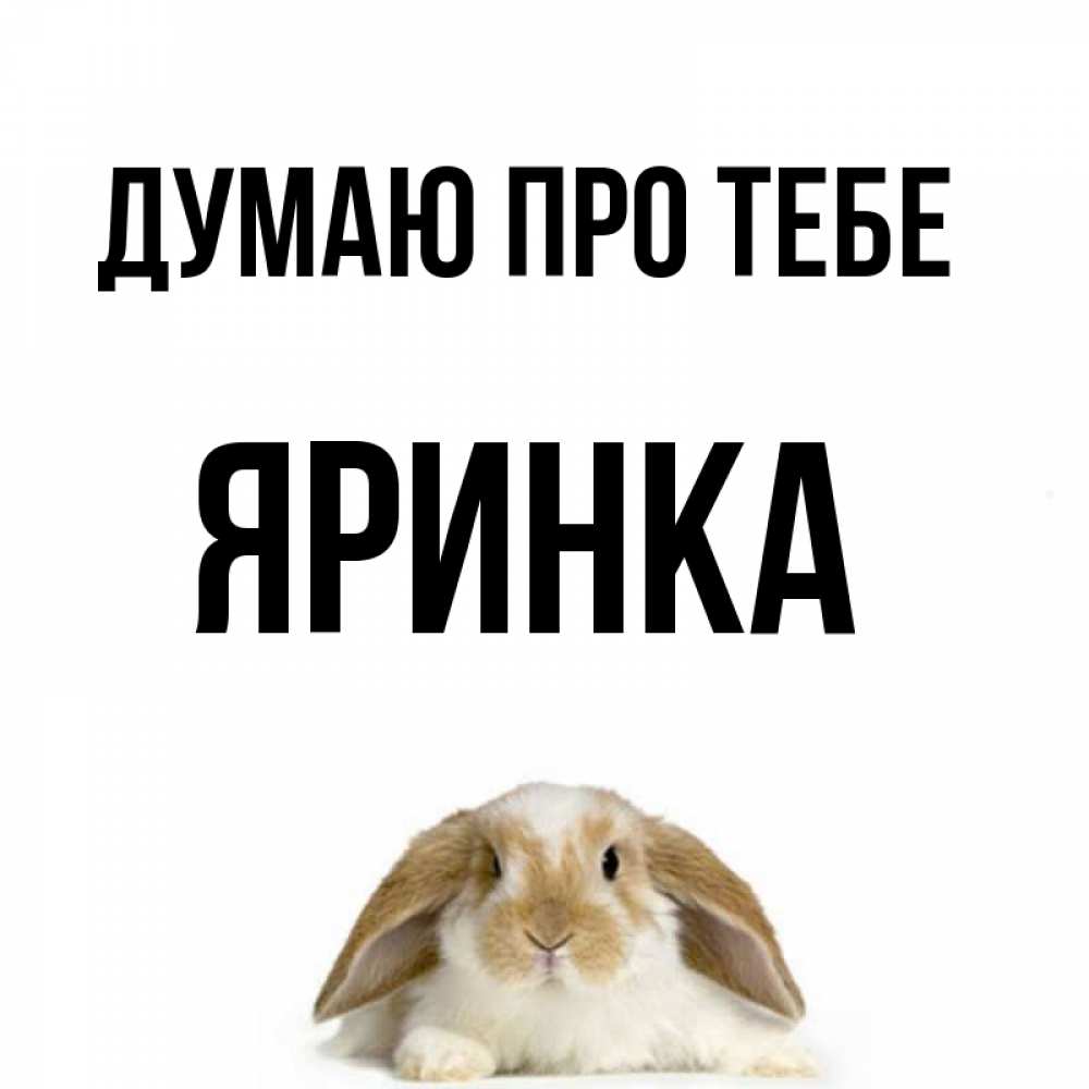 Открытка на каждый день з підписом, Яринка Думаю про тебе подписать своими руками онлайн Прикольна листівка з побажанням онлайн скачати безкоштовно 