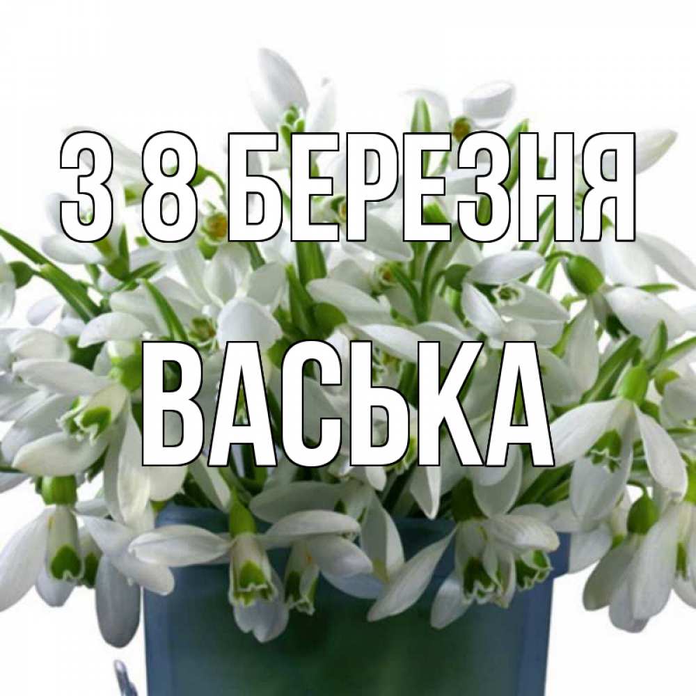 Открытка на каждый день з підписом, Васька З 8 БЕРЕЗНЯ цветы к международному женскому дню Прикольна листівка з побажанням онлайн скачати безкоштовно 