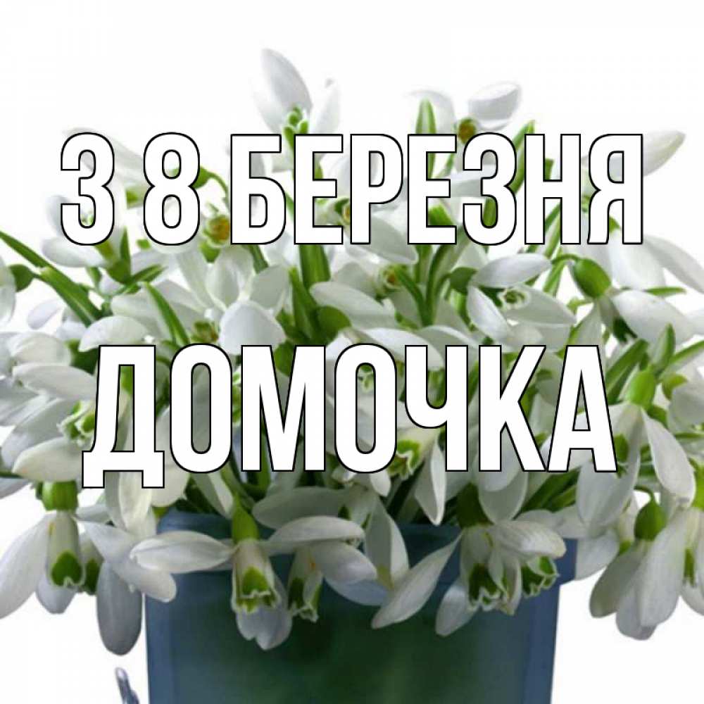 Открытка на каждый день з підписом, Домочка З 8 БЕРЕЗНЯ цветы к международному женскому дню Прикольна листівка з побажанням онлайн скачати безкоштовно 