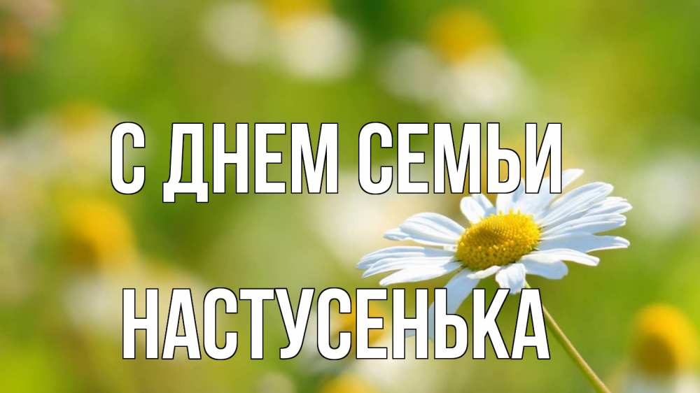 Открытка на каждый день з підписом, Настусенька С днем семьи с днем семьи  1 Прикольна листівка з побажанням онлайн скачати безкоштовно 