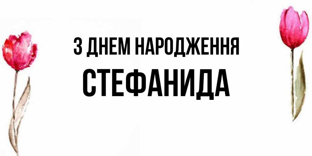 Открытка на каждый день з підписом, Стефанида З Днем народження открытки акварелью с цветами Прикольна листівка з побажанням онлайн скачати безкоштовно 
