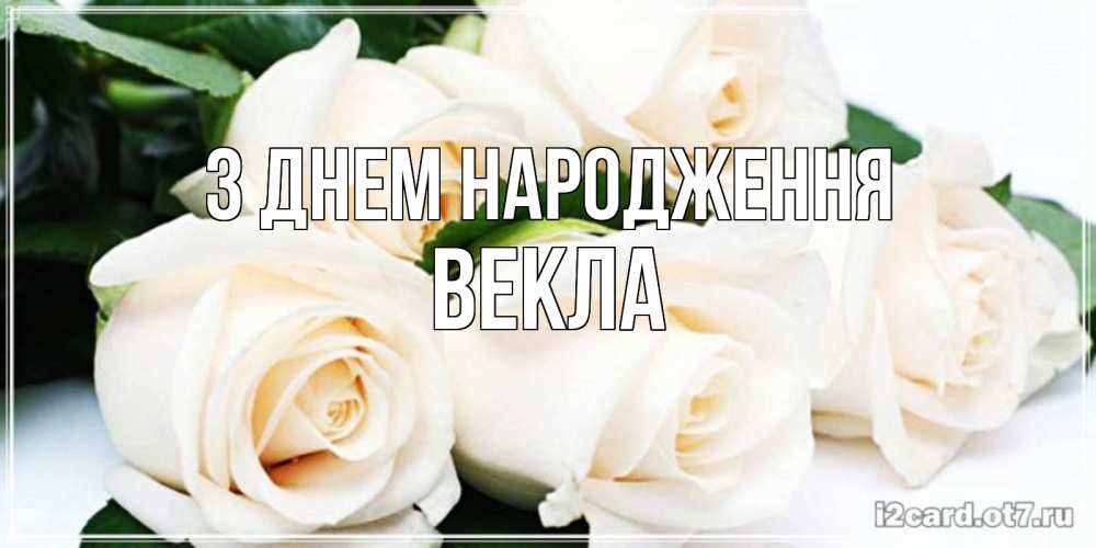 Открытка на каждый день з підписом, Векла З Днем народження открытка с красивыми белыми розами для родных Прикольна листівка з побажанням онлайн скачати безкоштовно 