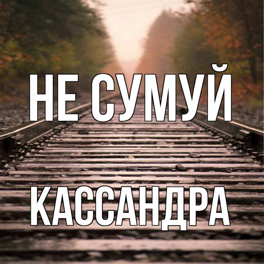 Открытка на каждый день з підписом, Кассандра Не сумуй лес и железная дорога Прикольна листівка з побажанням онлайн скачати безкоштовно 