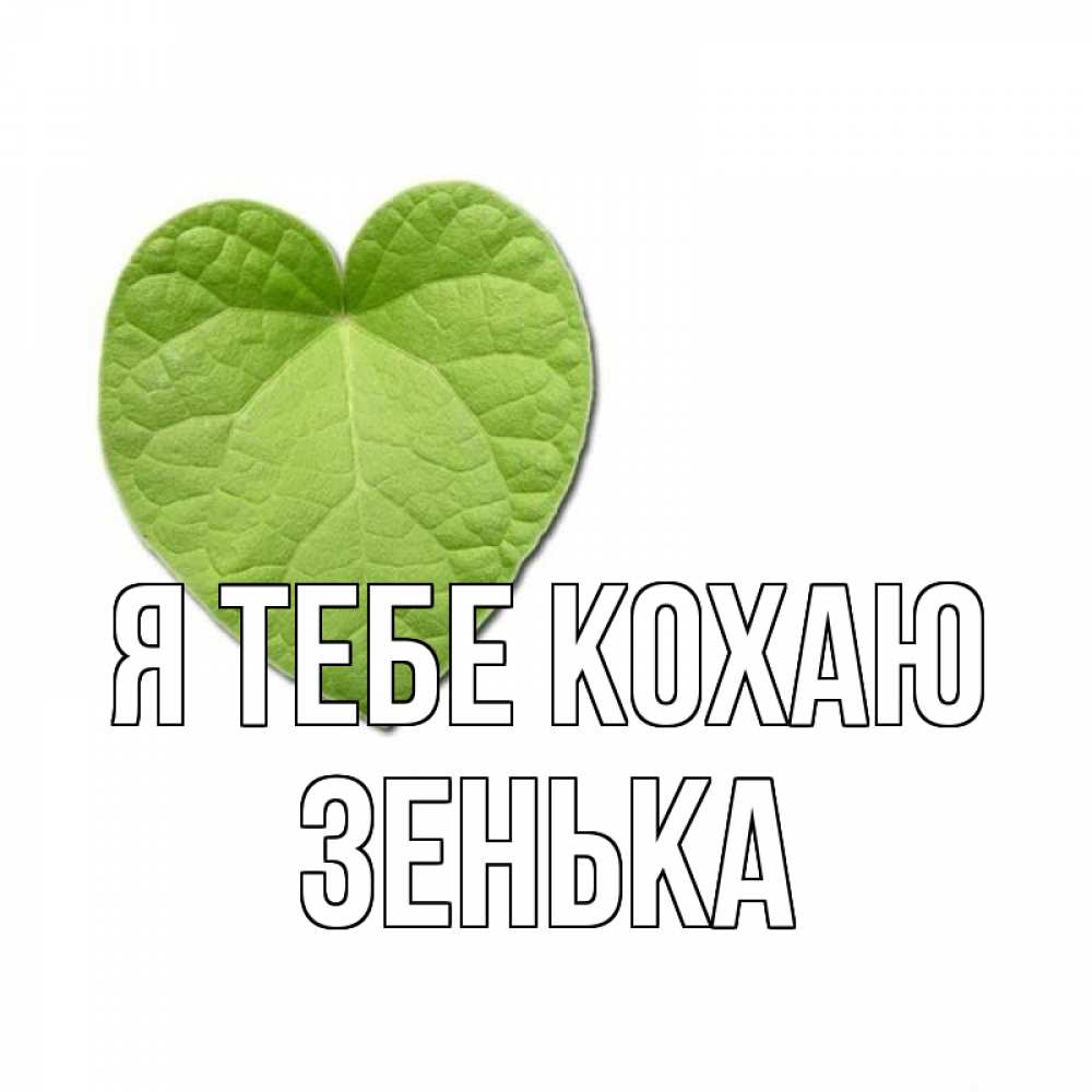 Открытка на каждый день з підписом, Зенька Я тебе кохаю тебе Прикольна листівка з побажанням онлайн скачати безкоштовно 