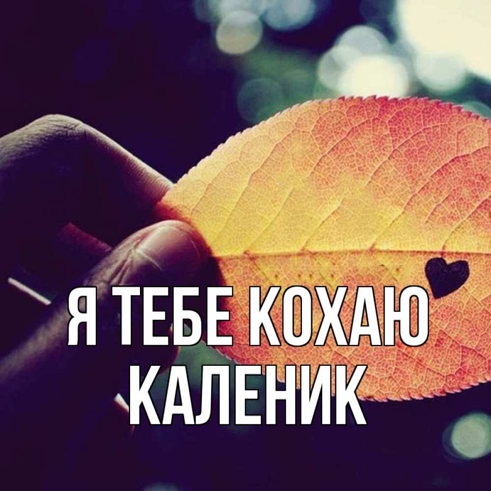 Открытка на каждый день з підписом, Каленик Я тебе кохаю держу лист Прикольна листівка з побажанням онлайн скачати безкоштовно 