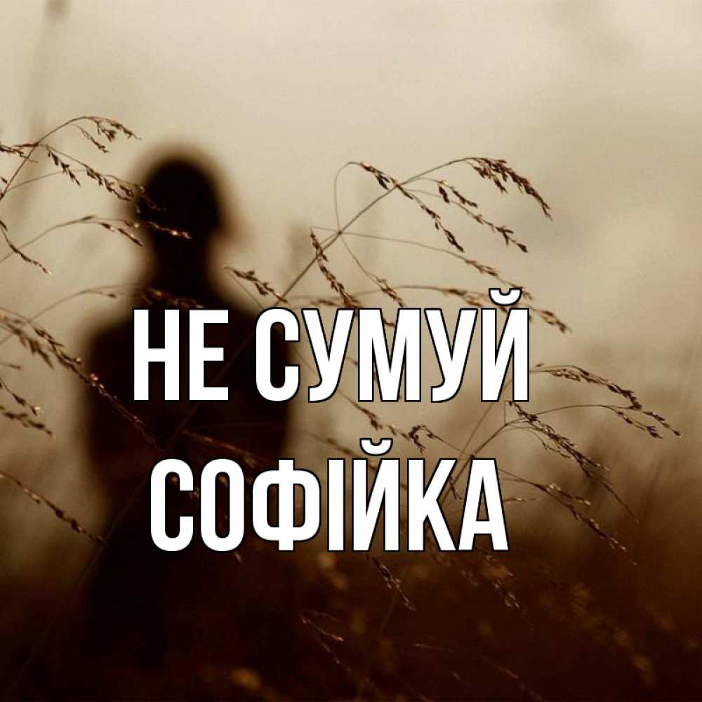 Открытка на каждый день з підписом, Софійка Не сумуй грусть Прикольна листівка з побажанням онлайн скачати безкоштовно 