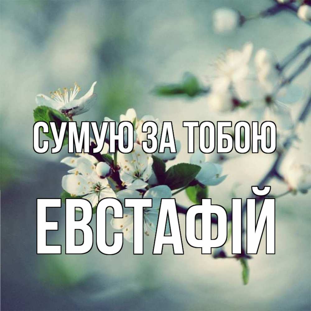 Открытка на каждый день з підписом, Евстафій Сумую за тобою весна Прикольна листівка з побажанням онлайн скачати безкоштовно 