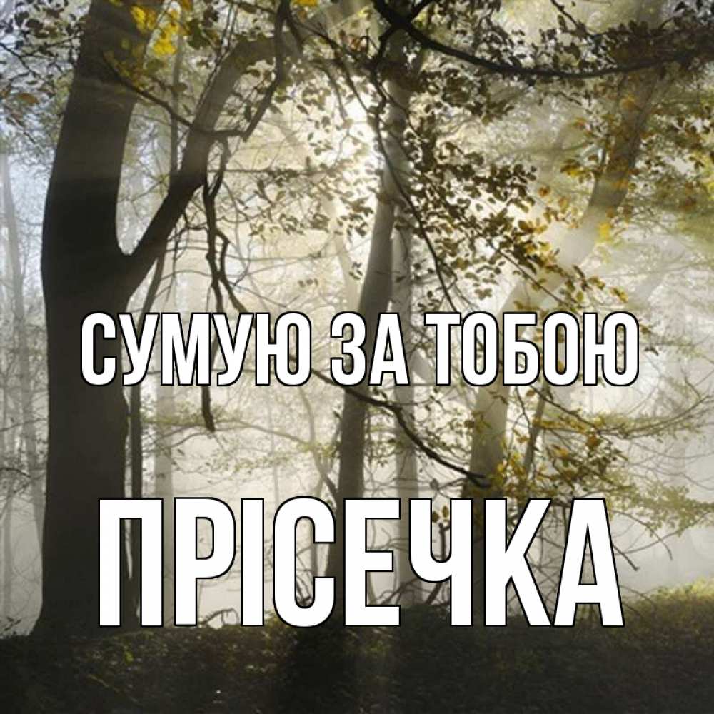 Открытка на каждый день з підписом, Прісечка Сумую за тобою грустно Прикольна листівка з побажанням онлайн скачати безкоштовно 