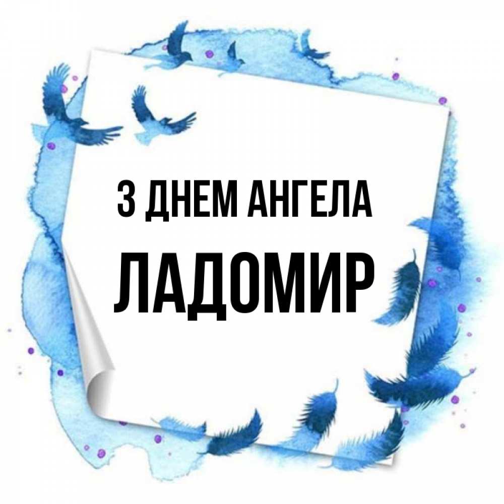 Открытка на каждый день з підписом, Ладомир З Днем ангела красивые птицы летят Прикольна листівка з побажанням онлайн скачати безкоштовно 