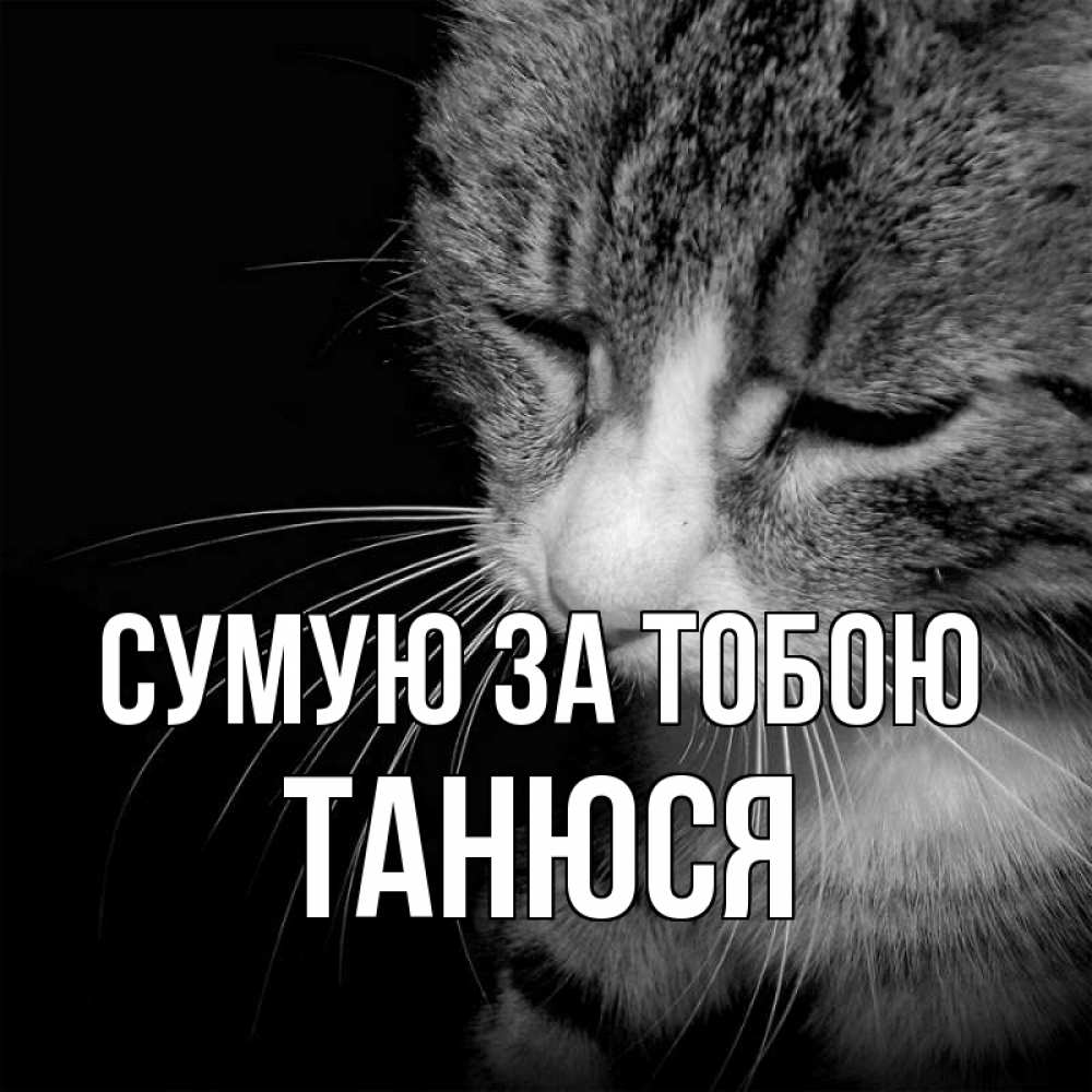 Открытка на каждый день з підписом, Танюся Сумую за тобою мне скучно Прикольна листівка з побажанням онлайн скачати безкоштовно 