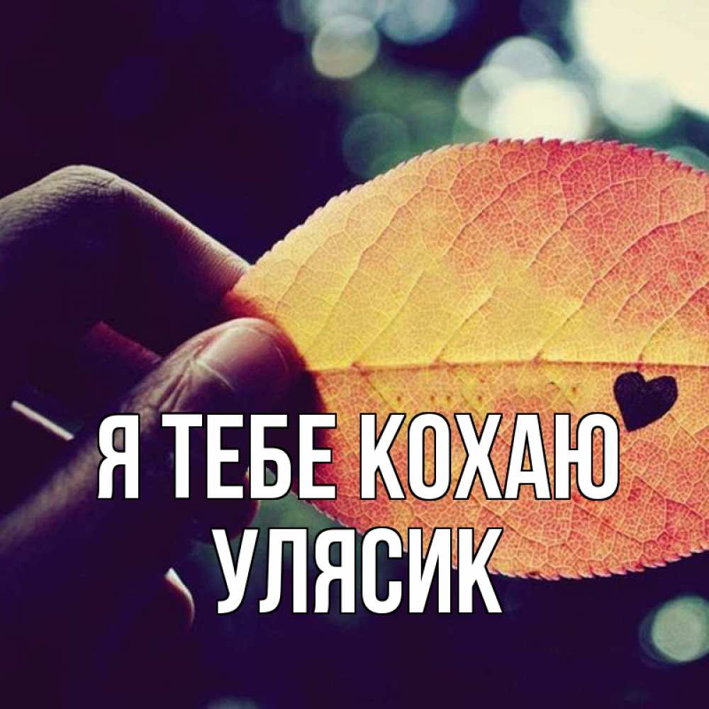Открытка на каждый день з підписом, Улясик Я тебе кохаю держу лист Прикольна листівка з побажанням онлайн скачати безкоштовно 