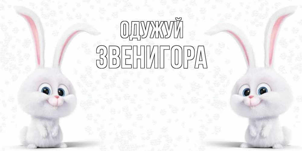 Открытка на каждый день з підписом, Звенигора Одужуй не болей с зайцем Прикольна листівка з побажанням онлайн скачати безкоштовно 
