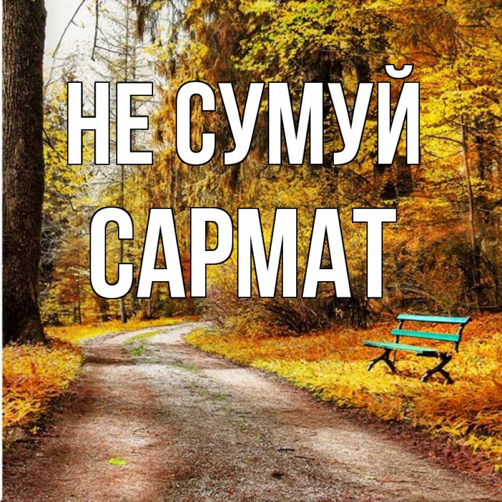 Открытка на каждый день з підписом, Сармат Не сумуй зеленая лавочка Прикольна листівка з побажанням онлайн скачати безкоштовно 