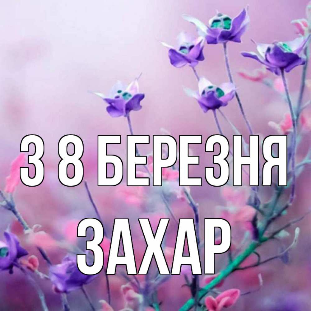 Открытка на каждый день з підписом, Захар З 8 БЕРЕЗНЯ международный женский день 2 Прикольна листівка з побажанням онлайн скачати безкоштовно 