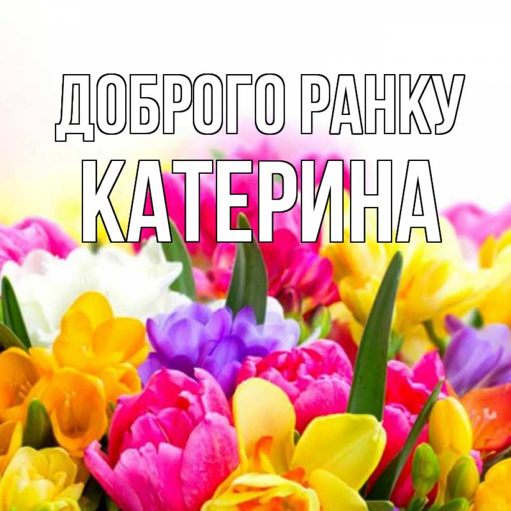 Открытка на каждый день з підписом, Катерина Доброго ранку создать открытку со свое подписью Прикольна листівка з побажанням онлайн скачати безкоштовно 