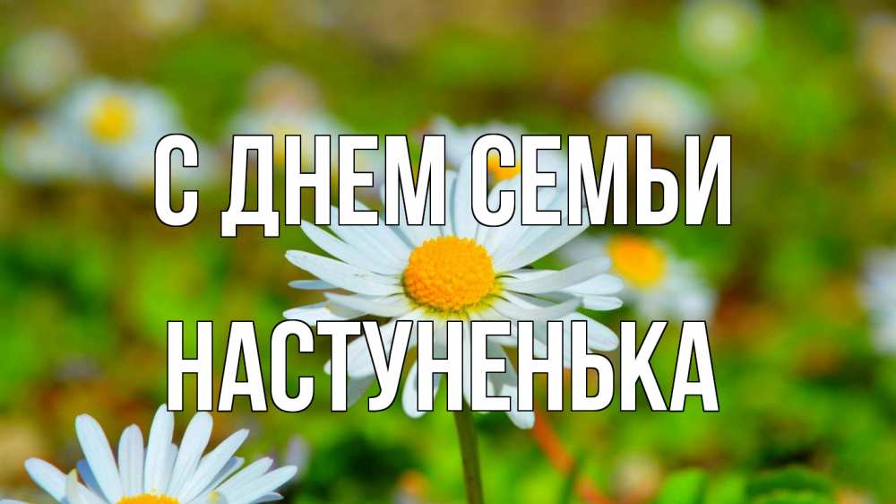 Открытка на каждый день з підписом, Настуненька С днем семьи с днем семьи Прикольна листівка з побажанням онлайн скачати безкоштовно 