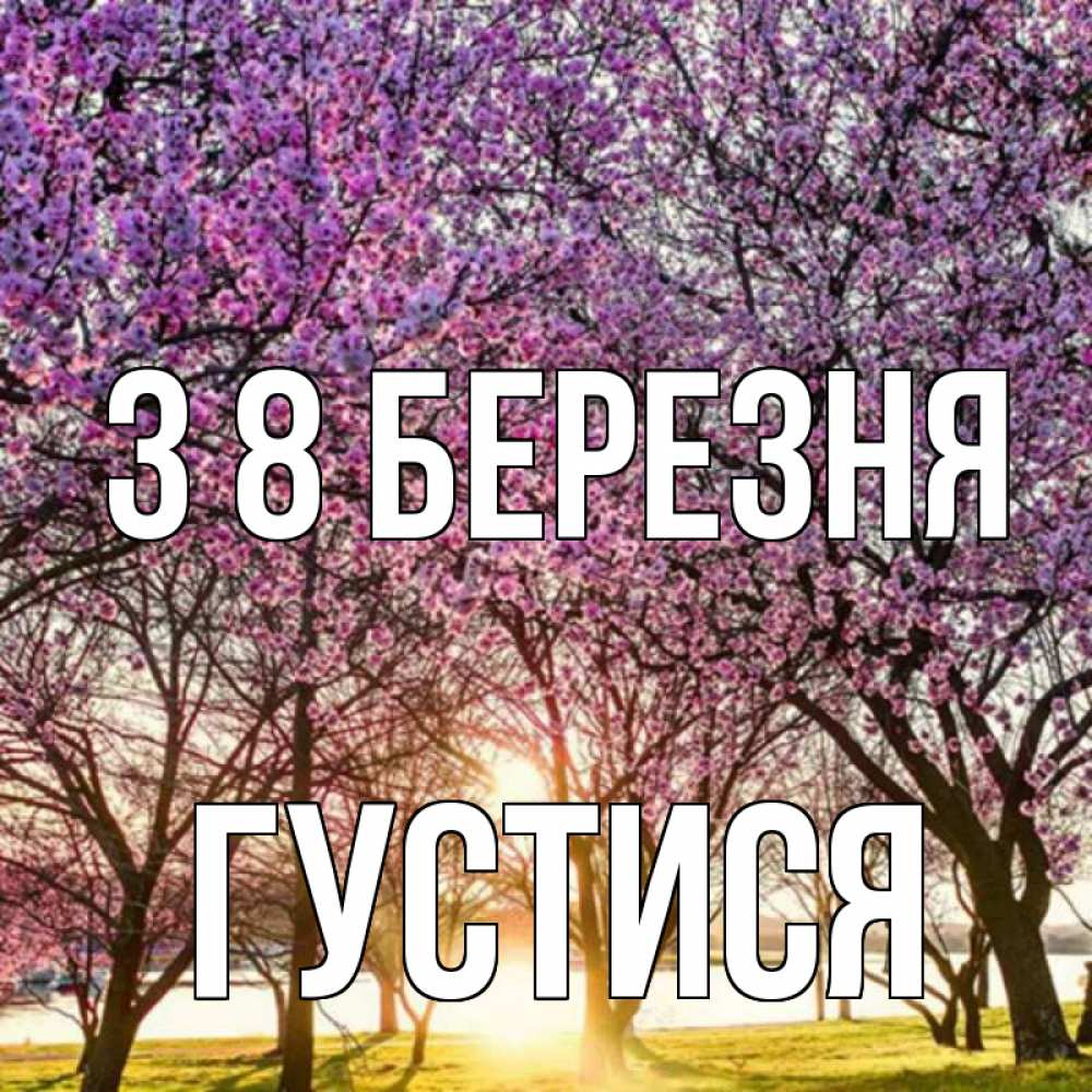 Открытка на каждый день з підписом, Густися З 8 БЕРЕЗНЯ международный женский день Прикольна листівка з побажанням онлайн скачати безкоштовно 