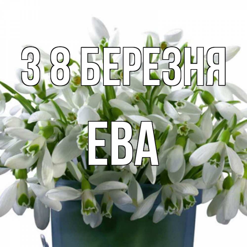 Открытка на каждый день з підписом, Ева З 8 БЕРЕЗНЯ цветы к международному женскому дню Прикольна листівка з побажанням онлайн скачати безкоштовно 