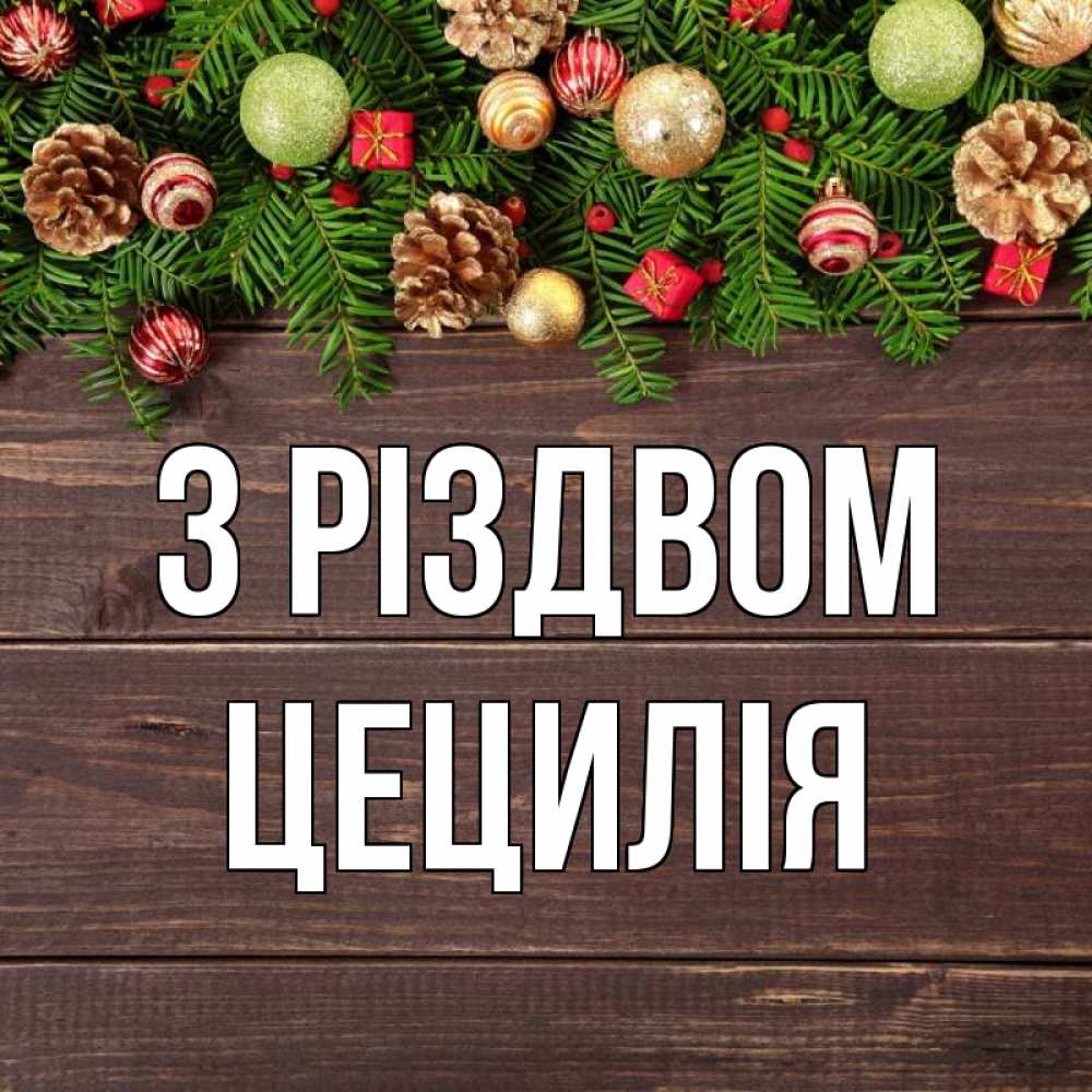 Открытка на каждый день з підписом, Цецилія З Різдвом с рождеством Прикольна листівка з побажанням онлайн скачати безкоштовно 