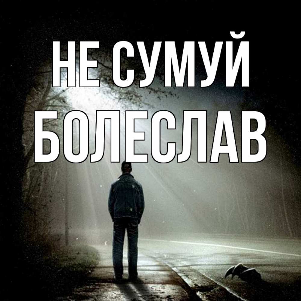 Открытка на каждый день з підписом, Болеслав Не сумуй свет с неба в лесу Прикольна листівка з побажанням онлайн скачати безкоштовно 