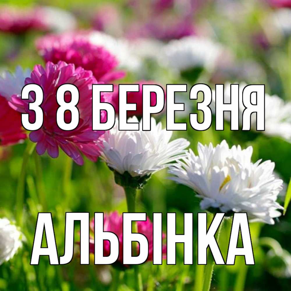 Открытка на каждый день з підписом, Альбінка З 8 БЕРЕЗНЯ международный женский день 1 Прикольна листівка з побажанням онлайн скачати безкоштовно 