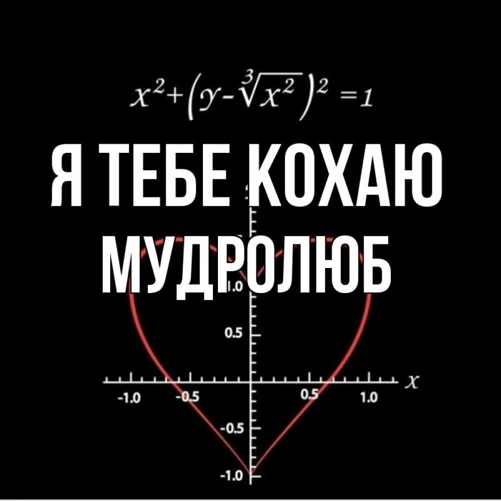 Открытка на каждый день з підписом, Мудролюб Я тебе кохаю сердечная формула Прикольна листівка з побажанням онлайн скачати безкоштовно 