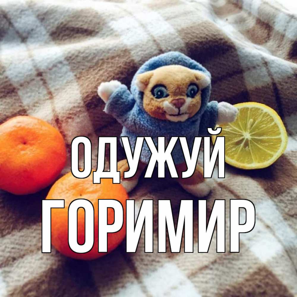 Открытка на каждый день з підписом, Горимир Одужуй вот тебе апельсинка и лимон Прикольна листівка з побажанням онлайн скачати безкоштовно 