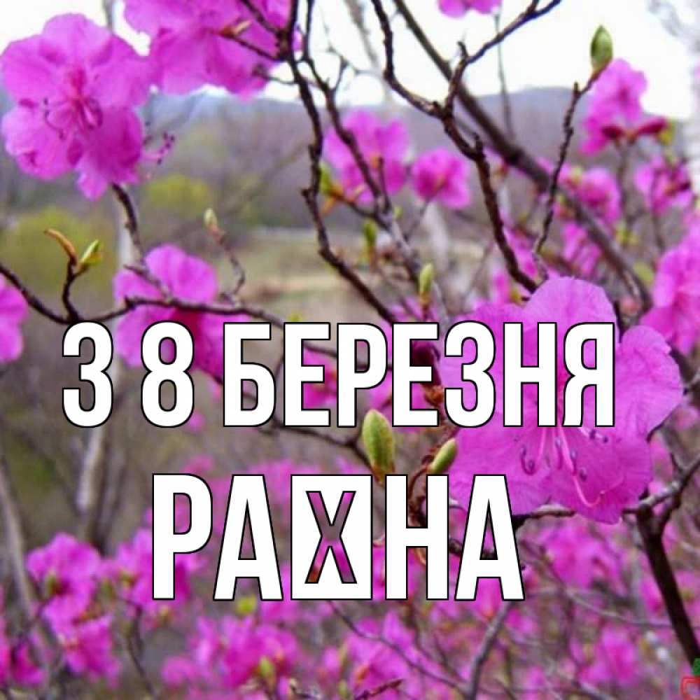 Открытка на каждый день з підписом, Раїна З 8 БЕРЕЗНЯ международный женский день Прикольна листівка з побажанням онлайн скачати безкоштовно 