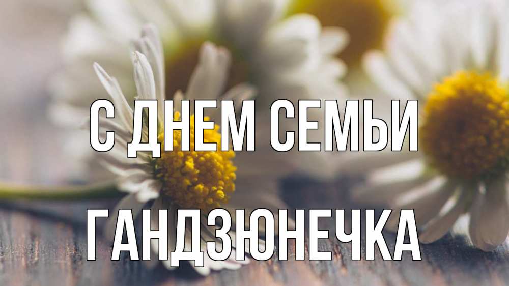 Открытка на каждый день з підписом, Гандзюнечка С днем семьи с днем семьи Прикольна листівка з побажанням онлайн скачати безкоштовно 