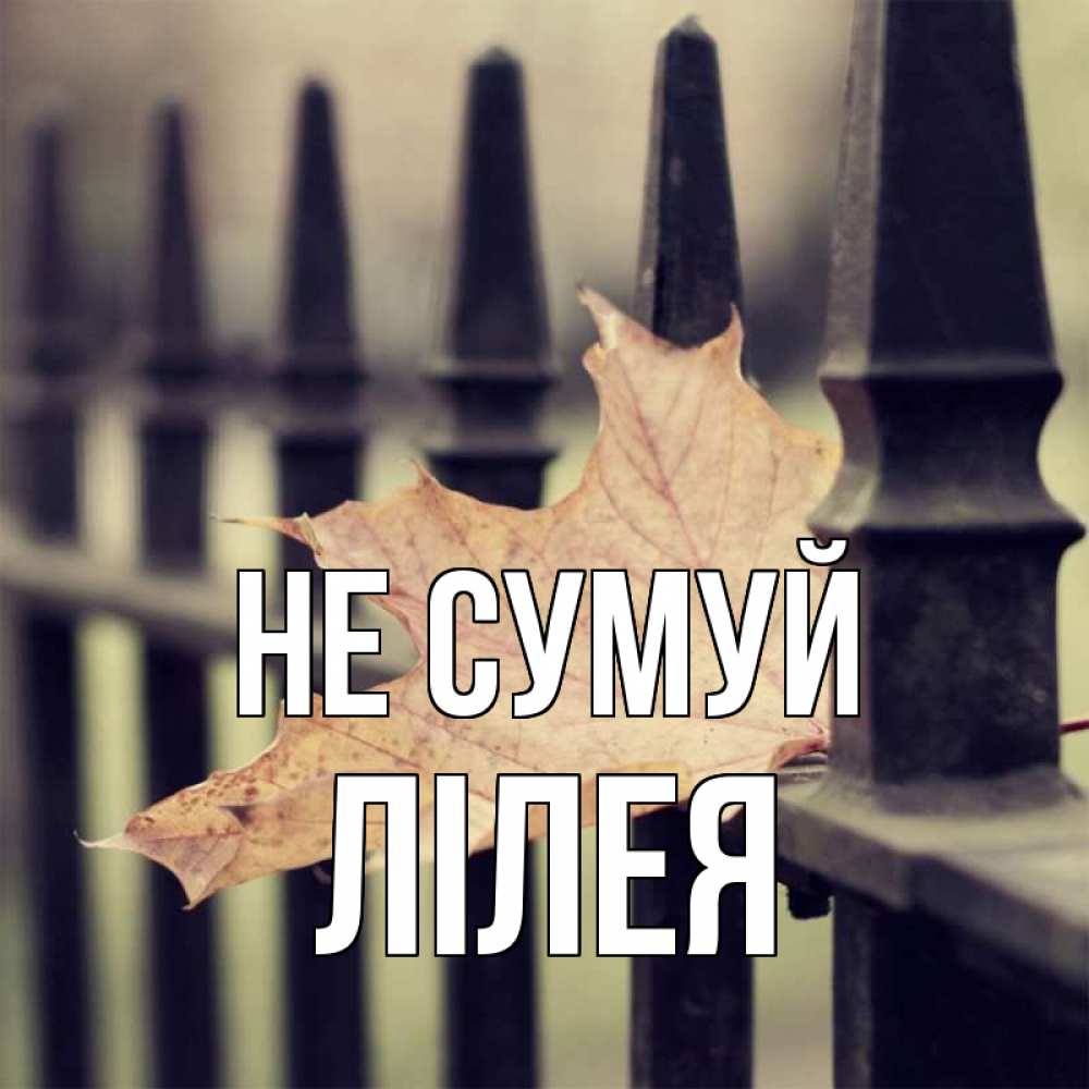 Открытка на каждый день з підписом, Лілея Не сумуй лист клена Прикольна листівка з побажанням онлайн скачати безкоштовно 