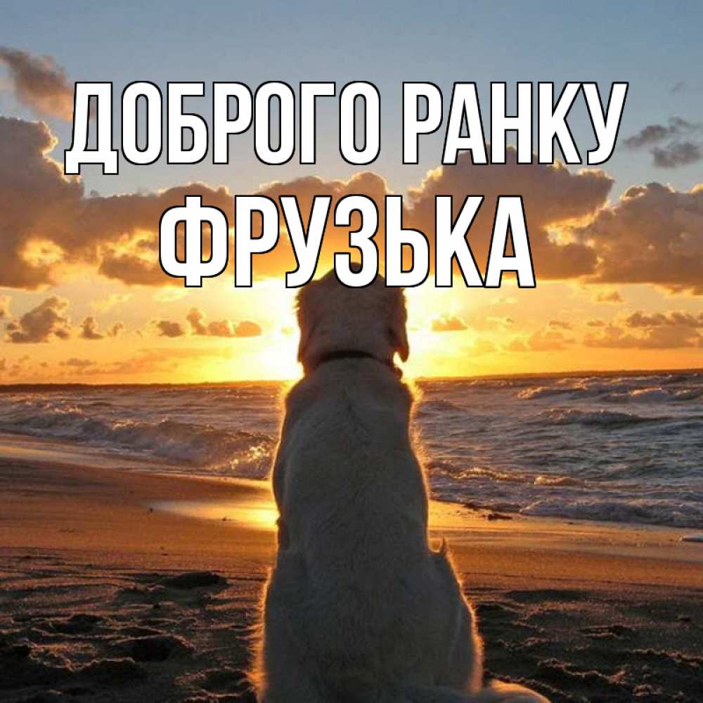 Открытка на каждый день з підписом, Фрузька Доброго ранку восход солнца Прикольна листівка з побажанням онлайн скачати безкоштовно 