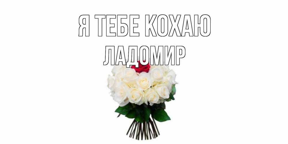 Открытка на каждый день з підписом, Ладомир Я тебе кохаю единственная Прикольна листівка з побажанням онлайн скачати безкоштовно 