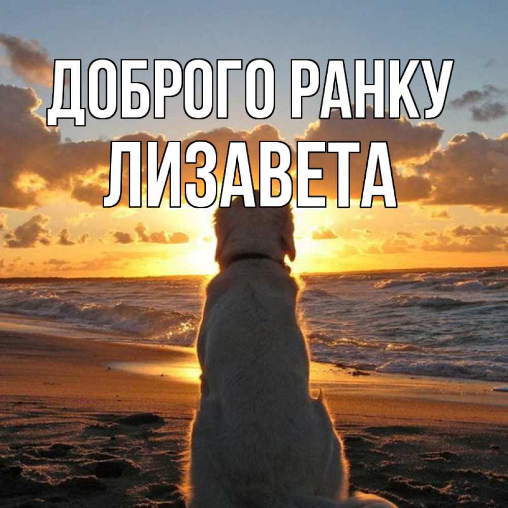 Открытка на каждый день з підписом, Лизавета Доброго ранку восход солнца Прикольна листівка з побажанням онлайн скачати безкоштовно 