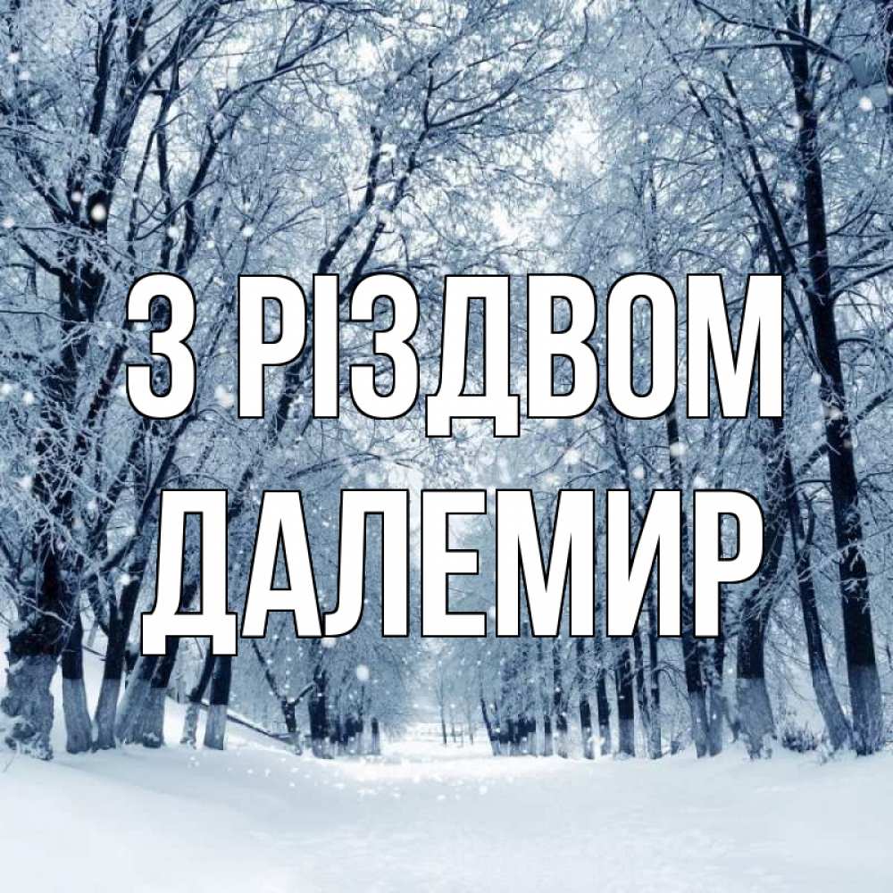 Открытка на каждый день з підписом, Далемир З Різдвом снег, лес, парк Прикольна листівка з побажанням онлайн скачати безкоштовно 